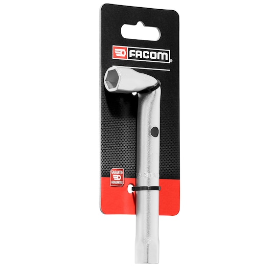 Facom 11mm angled box wrench 92A_11PB_P2 on retail packaging, silver finish, front angle, white background.