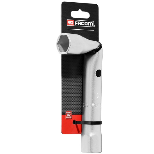 Facom 21mm angled box wrench 92A_21PB_P2, silver hand tool on white background, packaging front view.