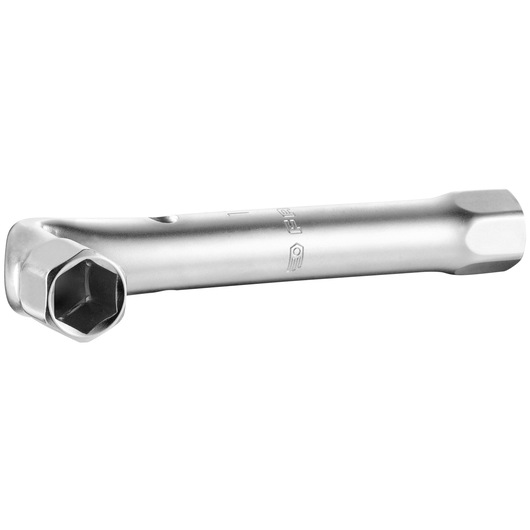 Facom 92A_7 offset hex socket wrench, silver finish, side view on white background.