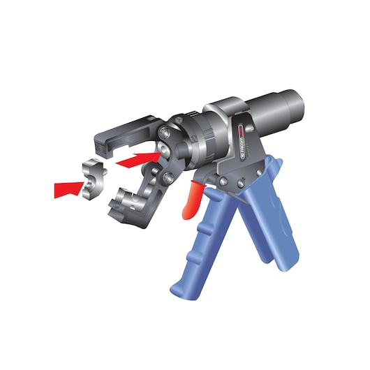 Hydraulic Crimping Pliers for Tubular Terminals and Sleeves