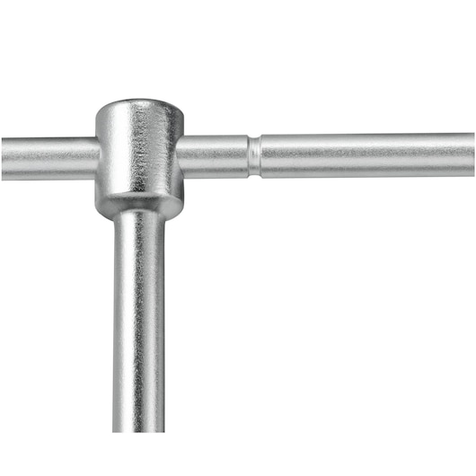 Facom 98B_12 T-handle socket wrench in silver finish, close-up angle on white background.