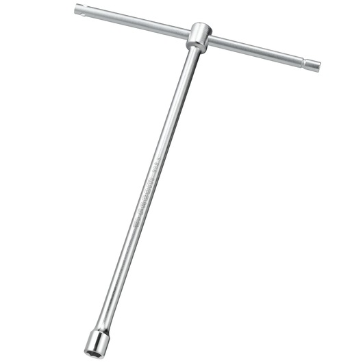 Facom 98B_14 steel T-handle socket wrench, side angle, on white background.