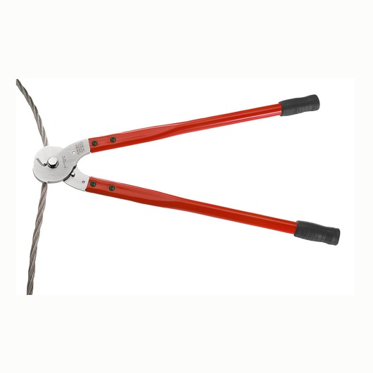 Facom cable cutter with long red handles, black grips, SKU 996_16, side angle on white background.