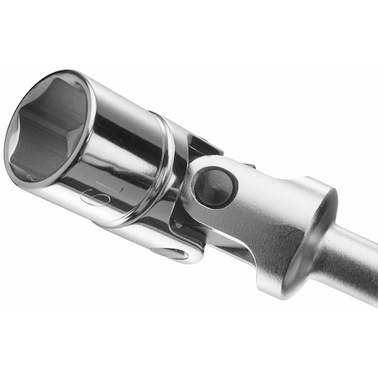 Facom chrome socket universal joint side view, SKU 99C_15, photography on white background.