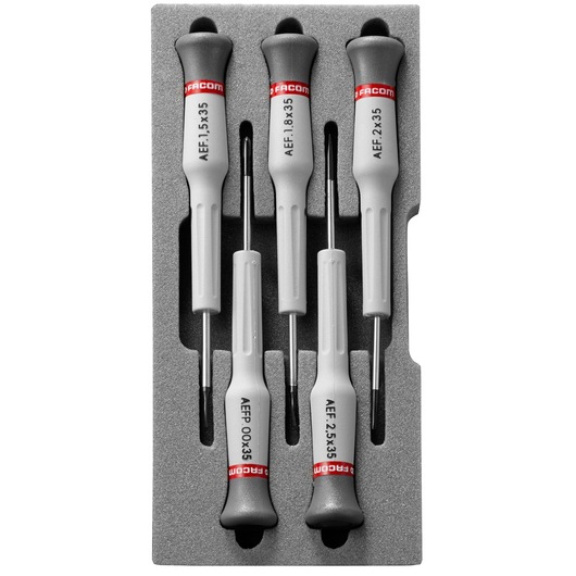 MICRO-TECH® Screwdrivers Slotted Phillips® Set (5 pc.)
