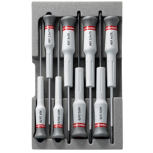 MICRO-TECH® screwdrivers, set of 8 pieces