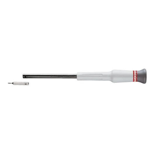Facom AEM_M precision screwdriver with interchangeable tip, side view on white background.