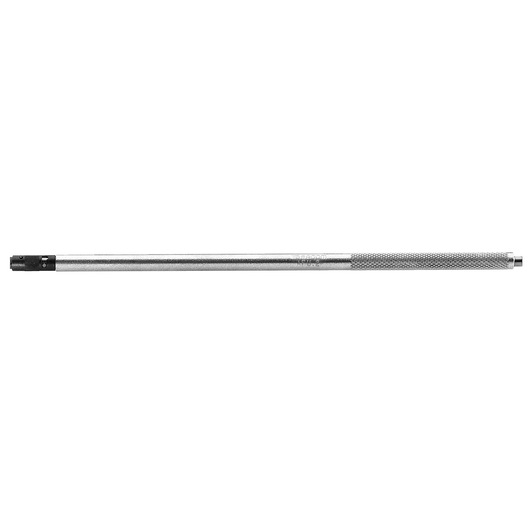 Facom AFU_1 long metal knurled handle tool, side view on white background, hand tool photography.