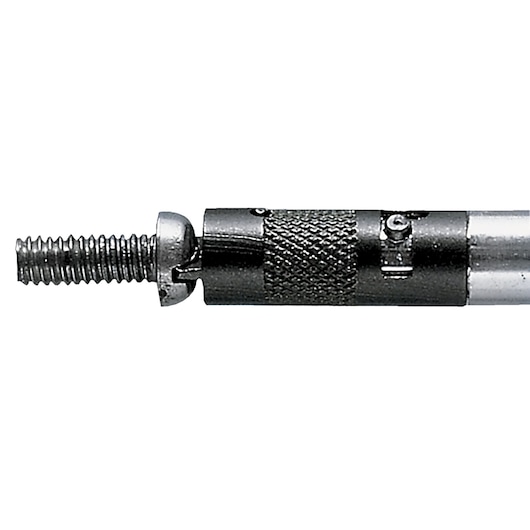 Facom AFU_1 photography showing close-up of metal tool with knurled grip and threaded tip, side view.