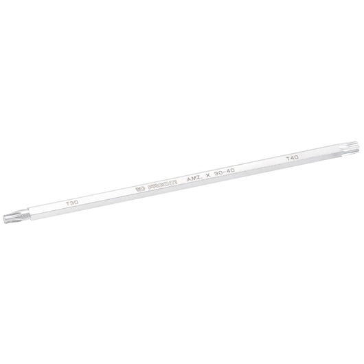 Facom AMZ_TX30-40 double-ended Torx key, T30 and T40, silver finish, product side view on white background.