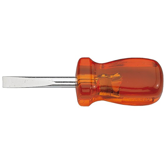 Screwdriver for slotted head, short blade ISORYL,  6.5X40 mm