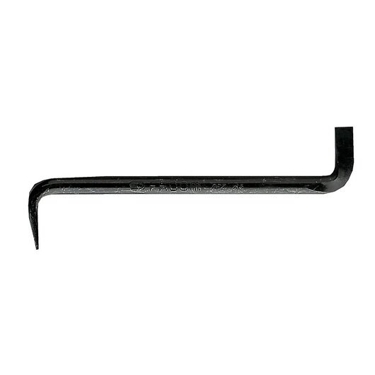 Facom ARZ_4 black steel pry bar with curved and angled ends, side view, white background.