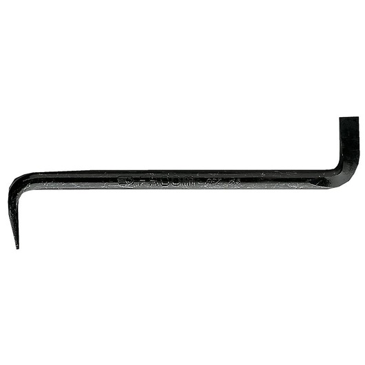 Photo of Facom ARZ_5_5 black steel pry bar tool, L-shaped with pointed and chisel ends, side angle.