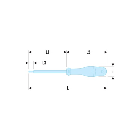 PROTWIST® 1000V Insulated Screwdriver for Slotted Head, 4X150 mm