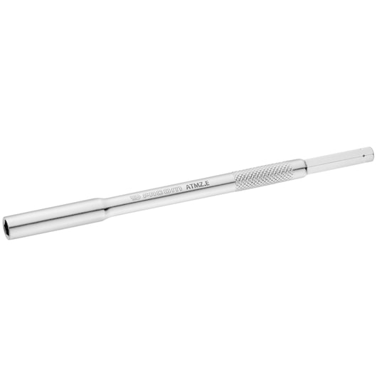 Facom ATMZ.E metal hexagon socket wrench, silver finish, side angle on white background.