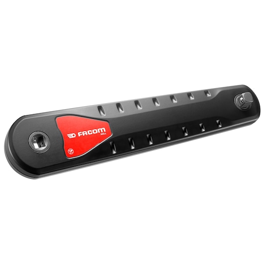 Facom AXS.LPB long black breaker bar with red accent, square drive ends, angled on white background.