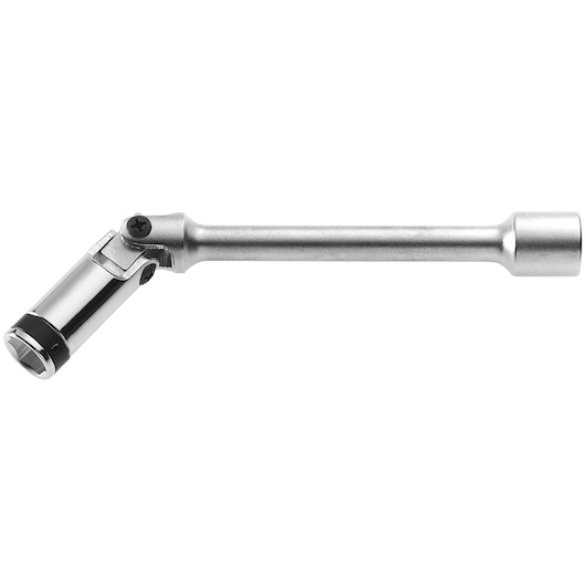 Facom B_10R8D chrome flex-head socket extension bar, side view on white background.