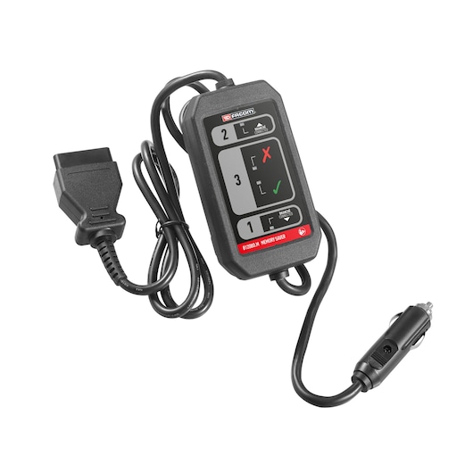 Facom B12OBDM automotive memory saver with cable and connectors, product photography on white background.