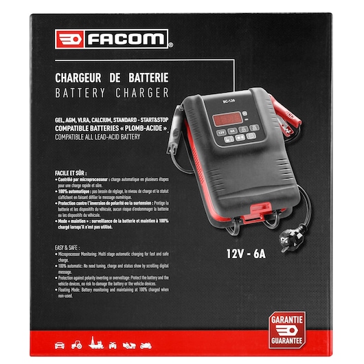Battery charger, 12V - 6A