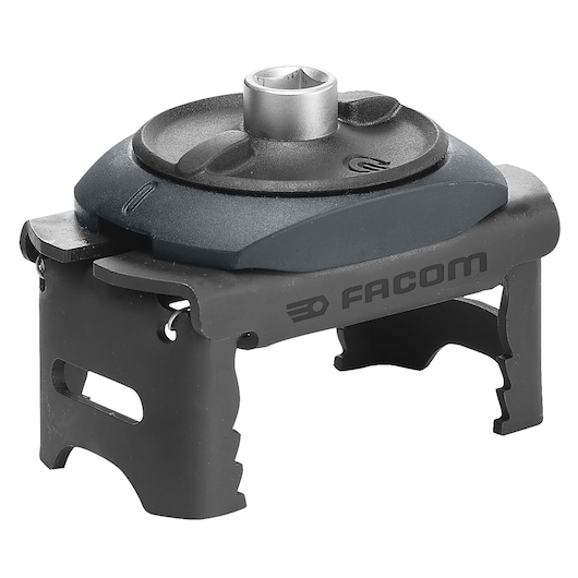 Facom C48-2 socket tool on white background, side angle, compact black and grey metal design.