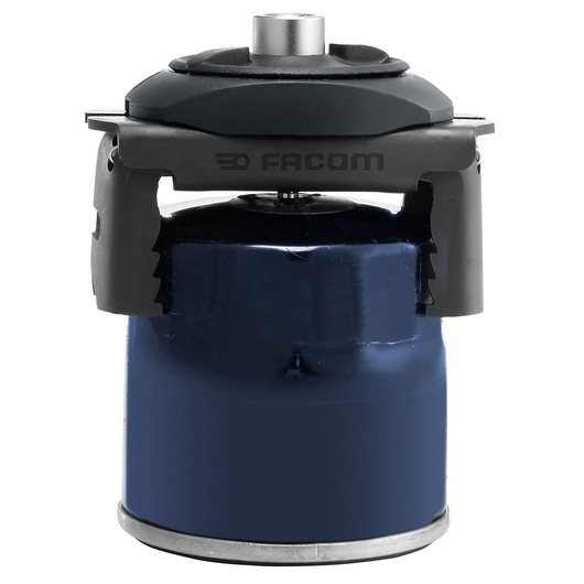 Facom C.48-J2PB gas canister adapter, dark blue and gray, front angle, product photography