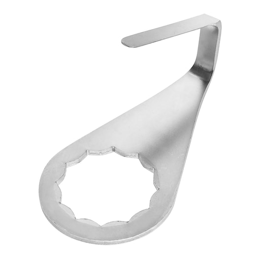 Facom CAD_P300F10 metal wrench adapter with 12-point opening, side angle, white background.