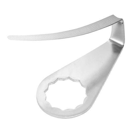 Photo of Facom CAD_P300F1 metal pipe wrench attachment with twelve-point opening, angled view on white background.