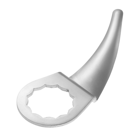 Facom CADP300F2 silver offset ring wrench, curved handle, star-shaped opening, product photography, white background.