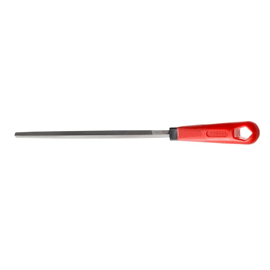 Facom CAR_MD200EMA flat file with red ergonomic handle, product photography, side view, white background.
