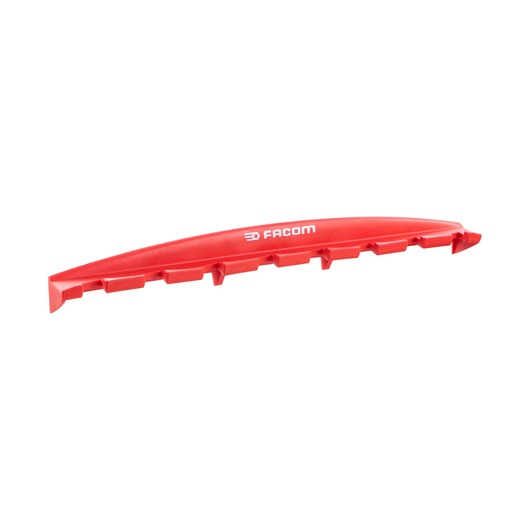 Facom CKS_101 red plastic photography tool, side angle on white background.