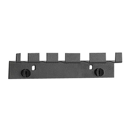 Facom black metal tool holder rack, wall-mountable with six slots, front angle, CKS_35A.