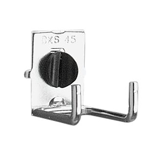 Facom CKS45A metal double hook wall mount with central black knob, product front angle on white background.