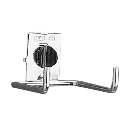 Facom CKS_46A wall-mounted double hook, chrome finish, front angle on white background.