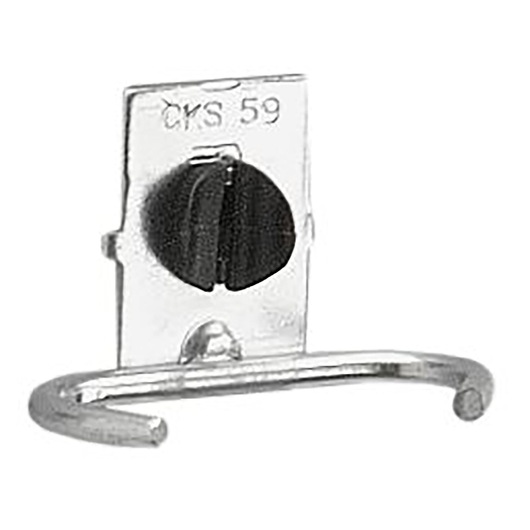 Facom CKS59A metal wall hook with black knob, photographed from the front on a white background.