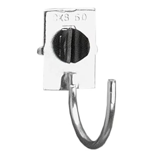 Facom CKS60A metal storage hook with mounting plate, front angle on white background.