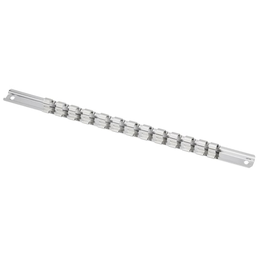 Facom CKS94 socket organizer rail, silver metal, angled product photo on white background