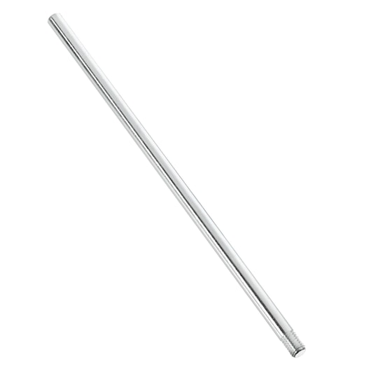 A long, cylindrical metal rod with a threaded end, photographed on a white background.