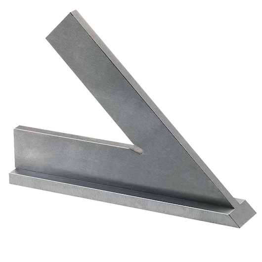 Facom DELA_1292_00 precision steel angle square, side view, brushed metal finish.