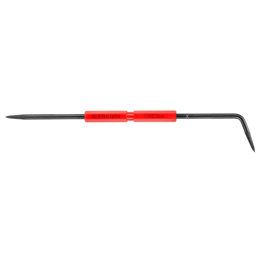 Facom DELA_1586_00A photography of red-handled precision pick tool, side angle, white background.