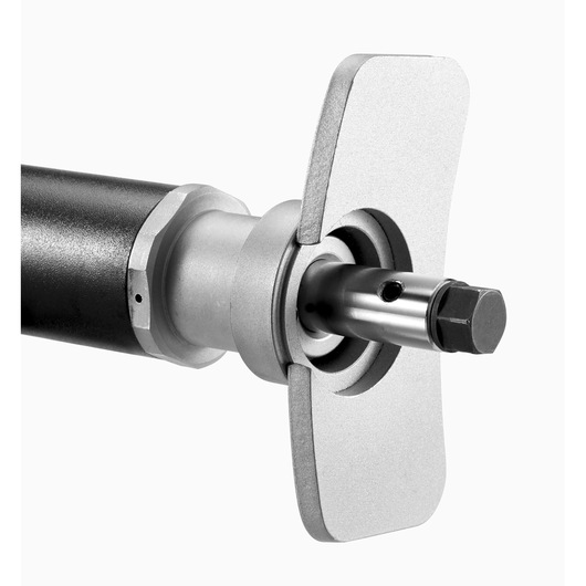 Facom DF.17A silver metal bearing puller attachment, close-up side angle on white background.