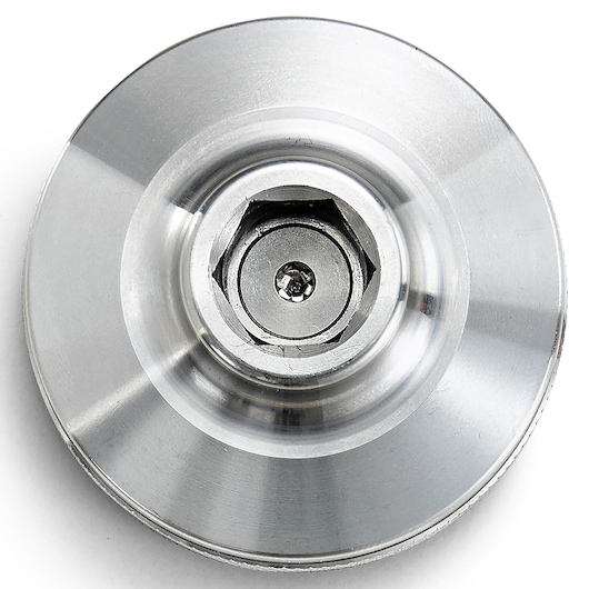 Facom DF_6-2P metal rotary tool part with hexagonal center, photographed top view on white background.