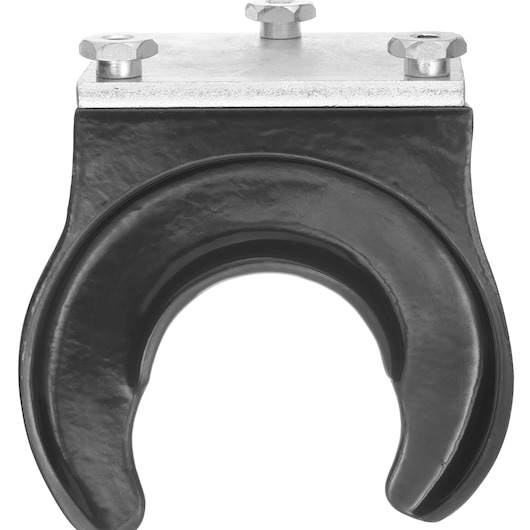 Photo of Facom DLS_500-02HP black metal clamp with three bolts, front angle, on white background.