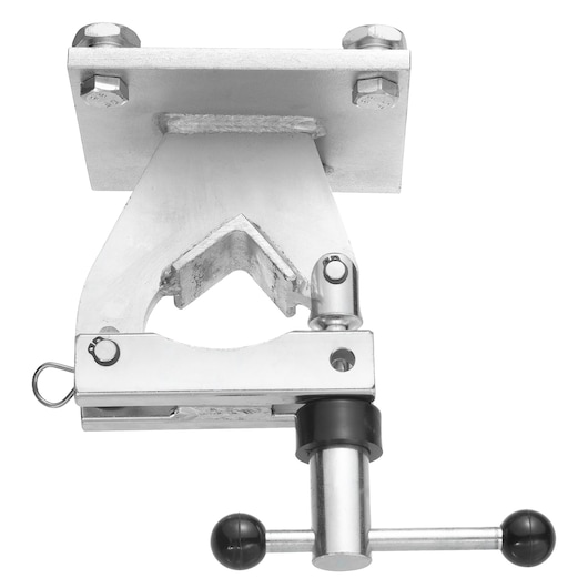 Facom DLS_500-06HP metal pipe clamp with black handle, front angle on white background.