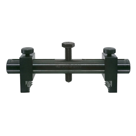 Front view of Facom DM_50 black metal puller tool with threaded bolts, white background.