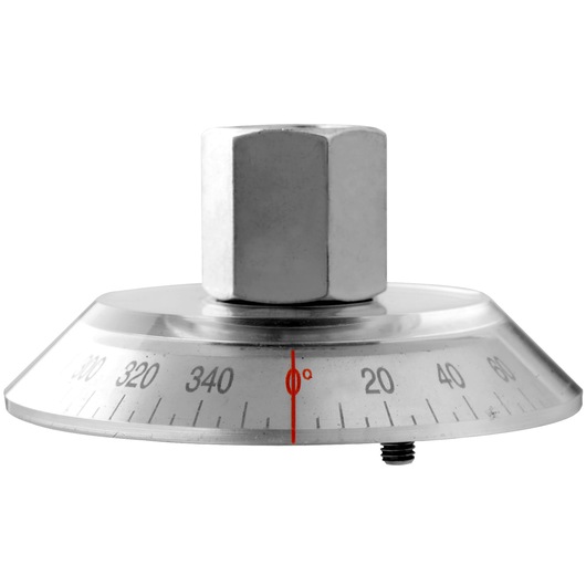 Facom DMP_360L angular torque gauge with metal body, degree markings, product shown on white background.