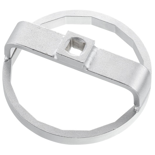 Facom DP88-16 oil filter wrench, silver metal, round design, top view on white background.