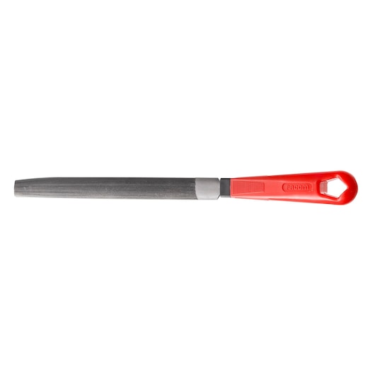 Half-round second-cut file and handle, 200 mm