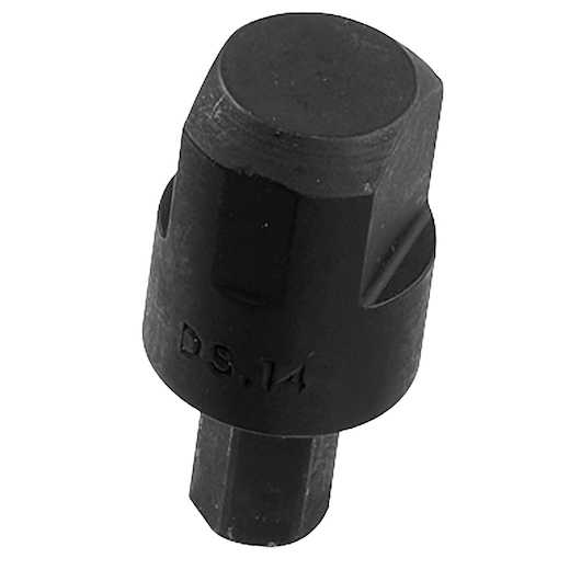 Facom DS.14 black metal socket adapter, angled view on white background.