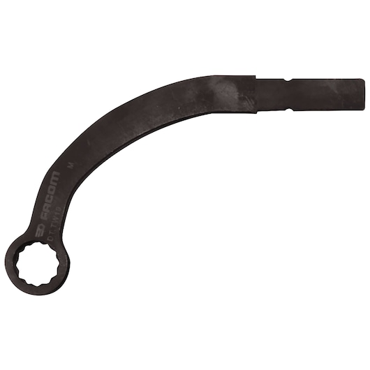 Facom DT_TW19 curved box end wrench, dark metal, product side view on white background.