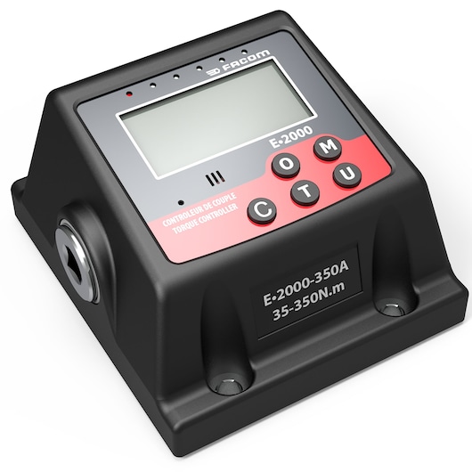Facom E.2000-350A digital torque controller with LCD screen and control buttons, angled view.